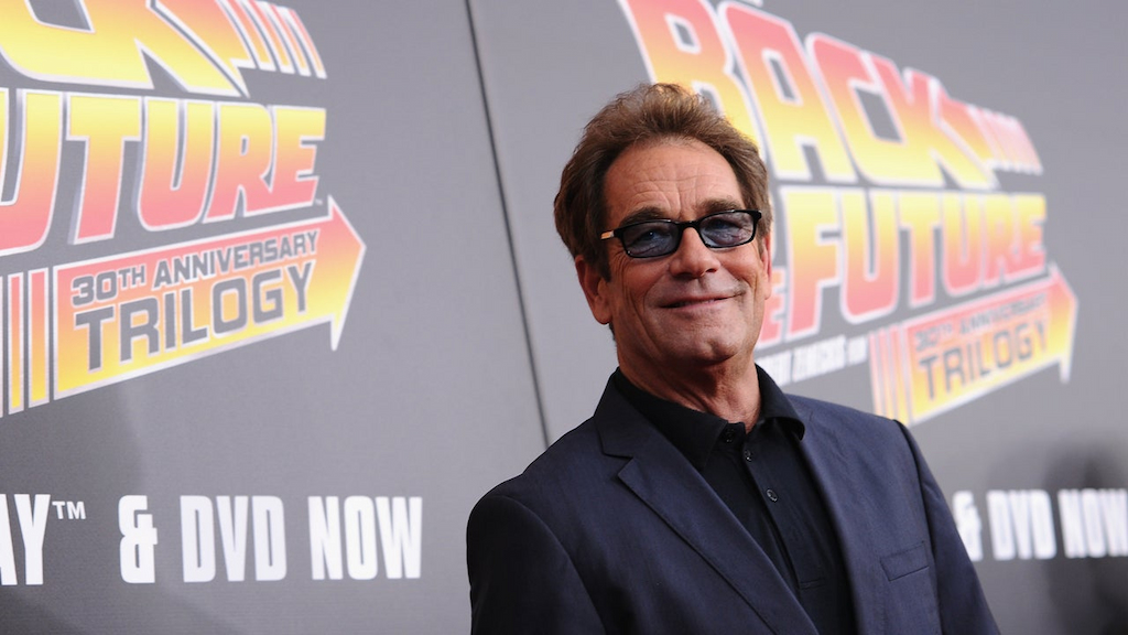 Musician Huey Lewis attends the Back to the Future reunion on October 21, 2015 at AMC Loews Lincoln Square 13 in New York City.
