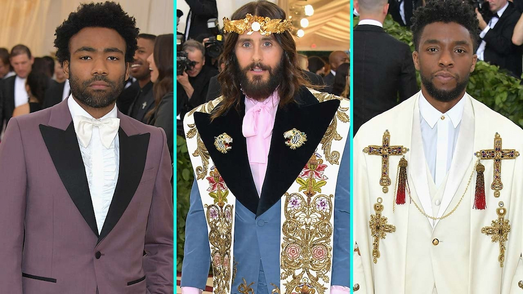 Donald Glover, Jared Leto and Chadwick Boseman at the 2018 Met Gala