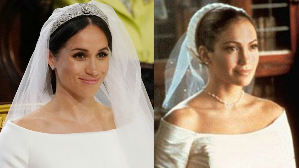 Meghan Markle from the royal wedding and Jennifer Lopez from 'The Wedding Planner.'