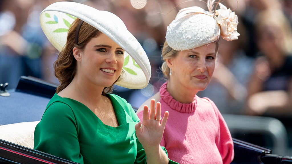  Princess Eugenie and Sophie, Countess of Wessex during Trooping The Colour 2018