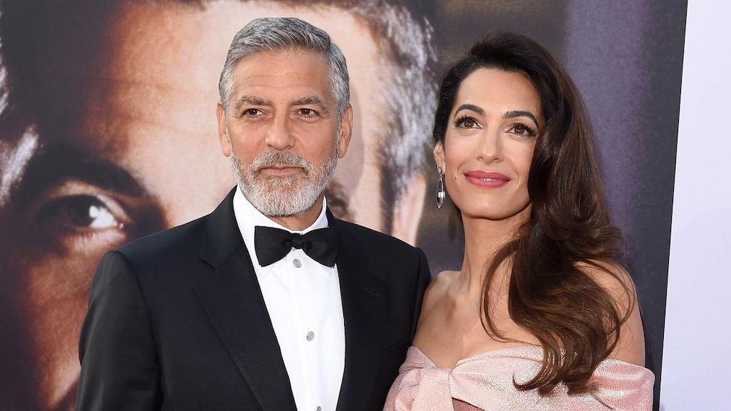 Amal Clooney date night dress