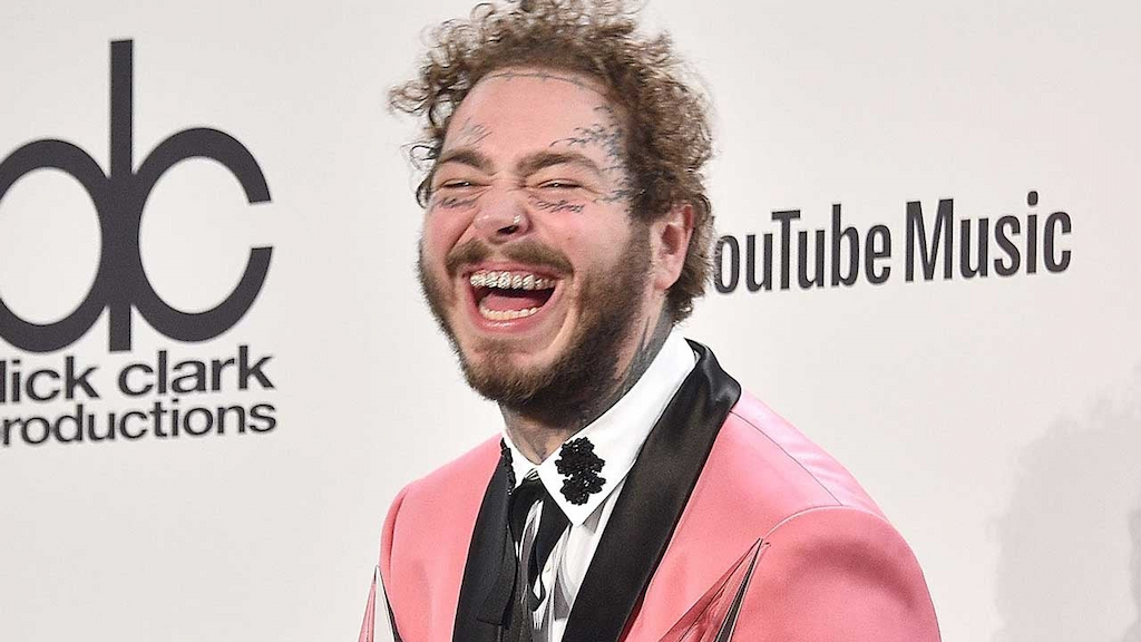 Post Malone at the 2018 American Music Awards on Oct. 9