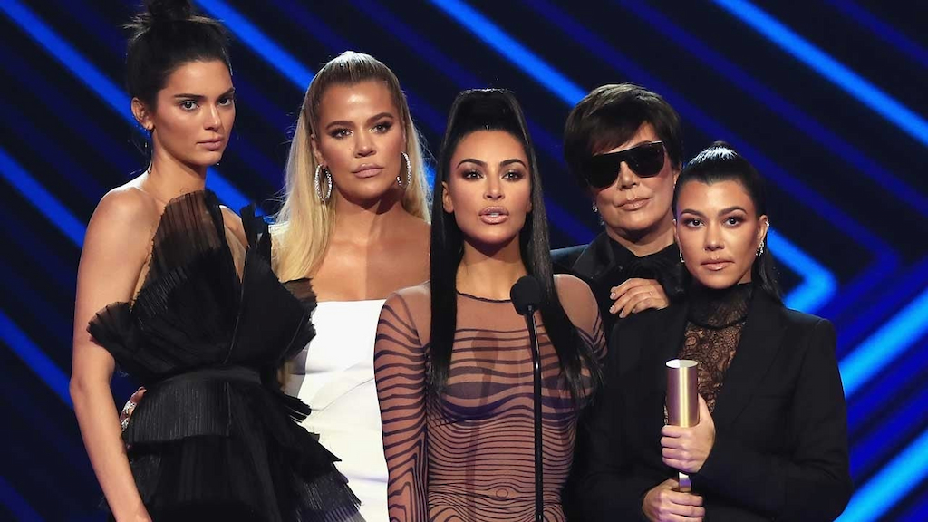 Kim Kardashian and the Kardashian-Jenner family at the People's Choice Awards 2018