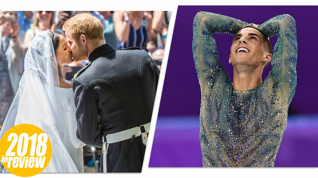 2018 in Review, Prince Harry and Meghan Markle, Adam Rippon