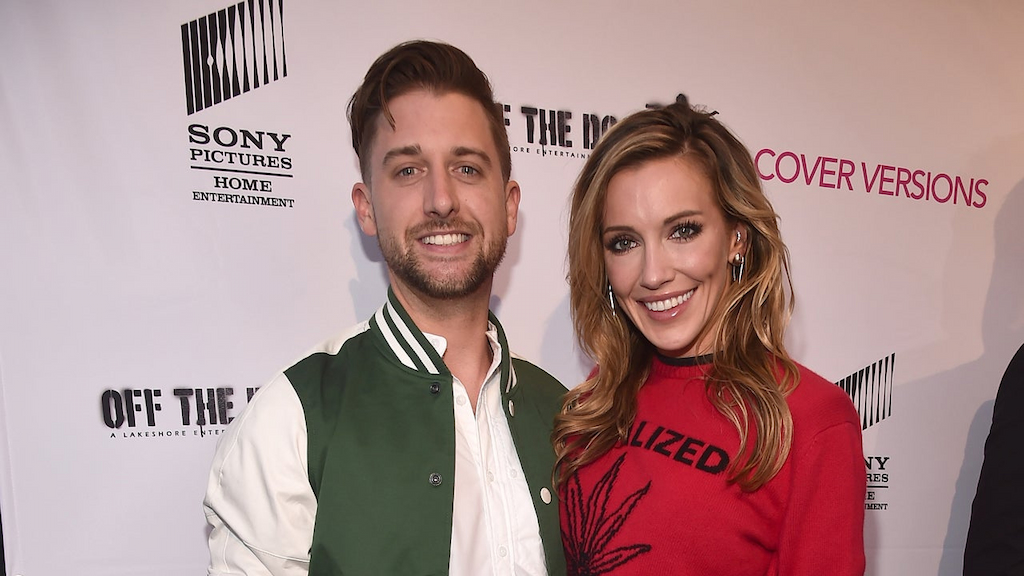 Matthew Rodgers and Katie Cassidy attend the premiere of Sony Pictures Home Entertainment and Off The Dock's 'Cover Versions' at The Landmark Regent on April 9, 2018 in Los Angeles, California.