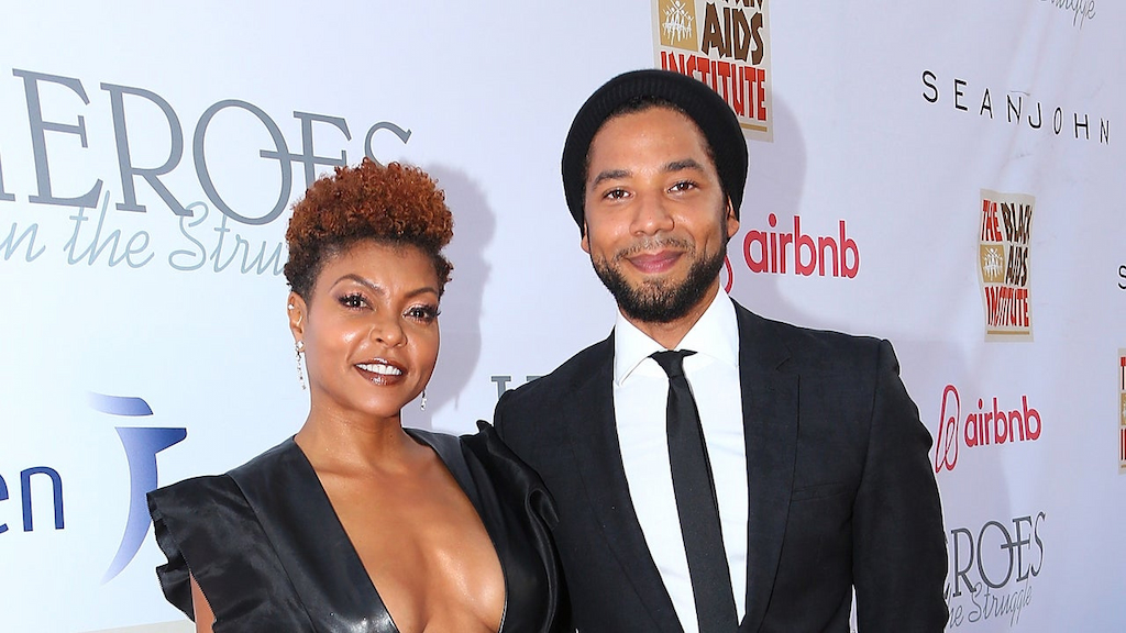 Taraji P. Henson and Jussie Smollett arrive at the 16th Annual Heroes In The Struggle gala reception and awards presentation at 20th Century Fox on September 16, 2017 in Los Angeles.
