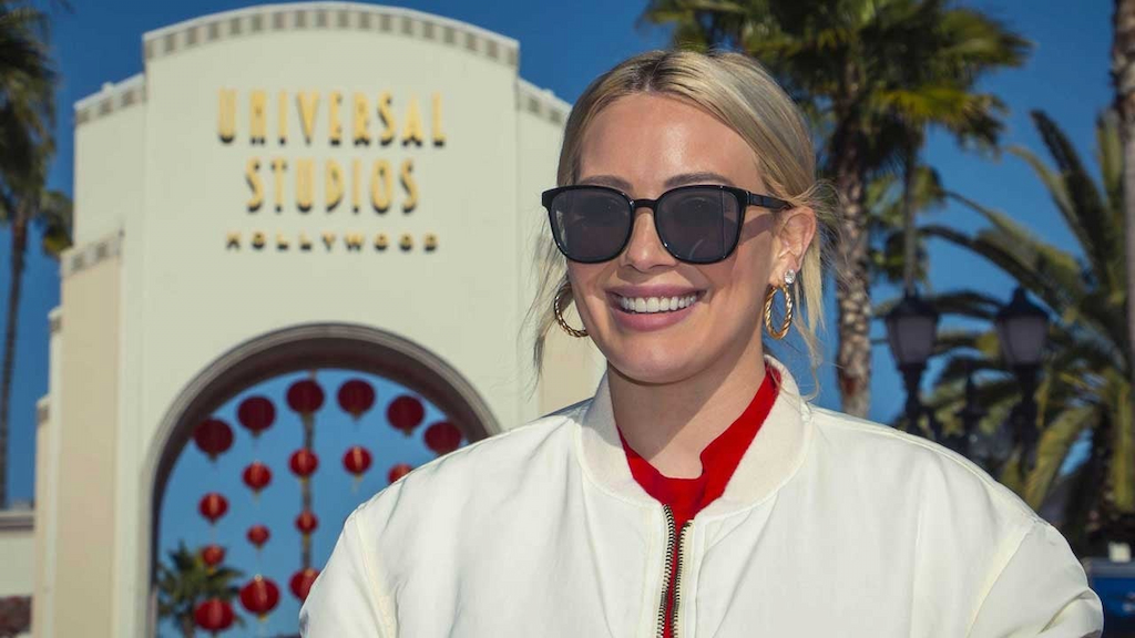Hilary Duff at Universal Studios Hollywood on  Feb. 12.