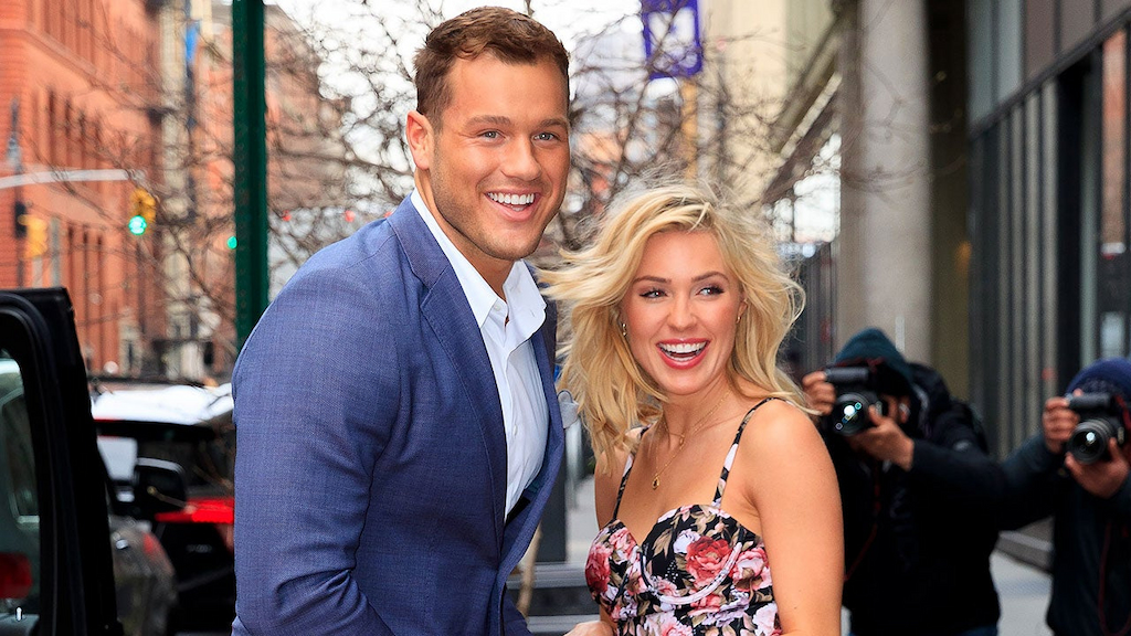 Colton Underwood and Cassie Randolph at AOL Build 