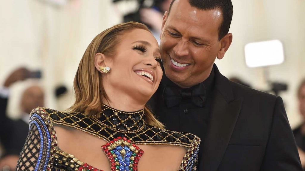 Jennifer Lopez and Alex Rodriguez at the 2018 Met Gala