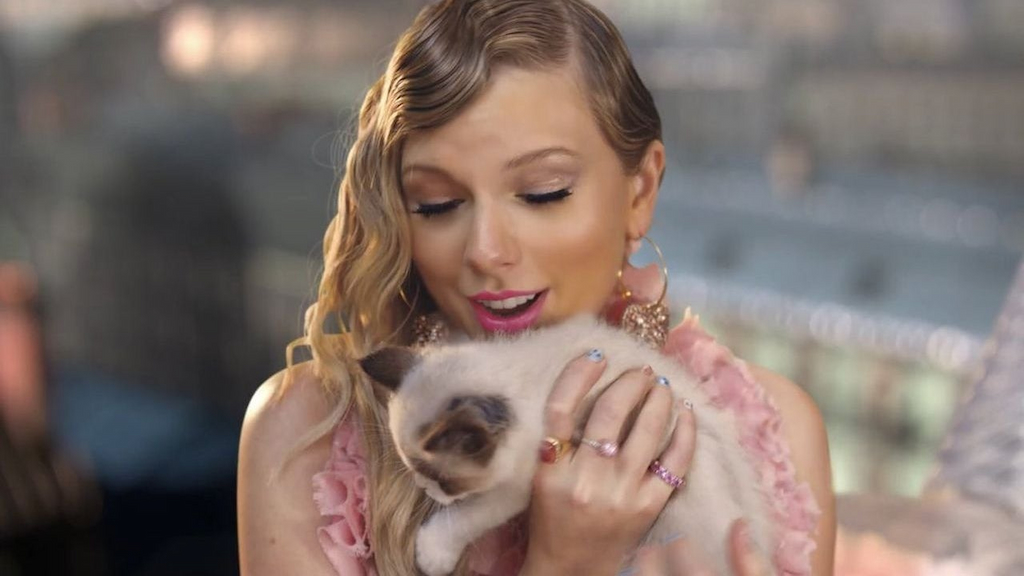 Taylor Swift and Cat Three