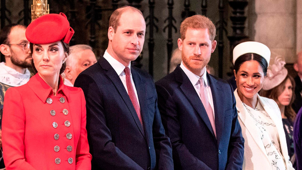 Kate Middleton, Prince William, Prince Harry and Meghan Markle attend the Commonwealth Day service at Westminster Abbey in London on March 11, 2019