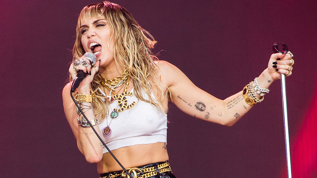 Miley Cyrus at the 2019 Glastonbury Festival