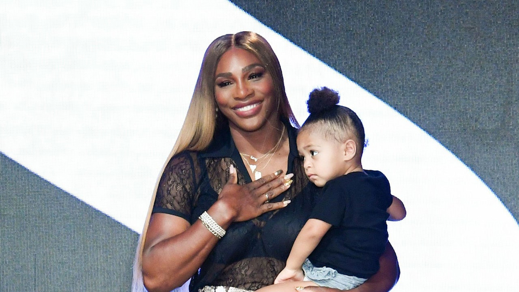 Serena Williams and daughter Alexis at nyw