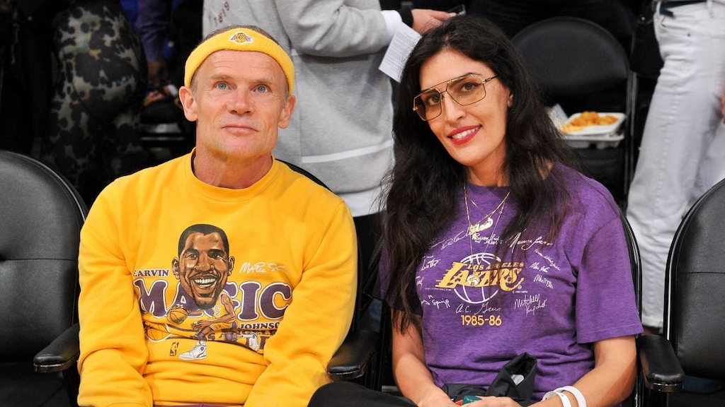 Flea and Melody at Lakers game