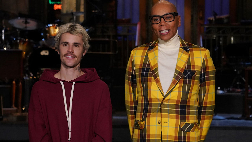 Justin Bieber and RuPaul on 'Saturday Night Live'