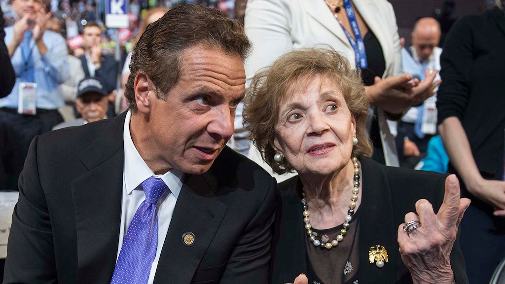 Andrew Cuomo sits with his mother, Matilda.