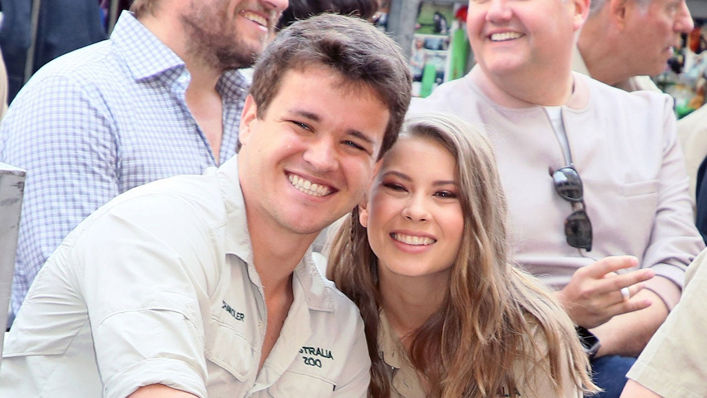 Chandler Powell and Bindi Irwin at Steve Irwin being honored posthumously walk of fame