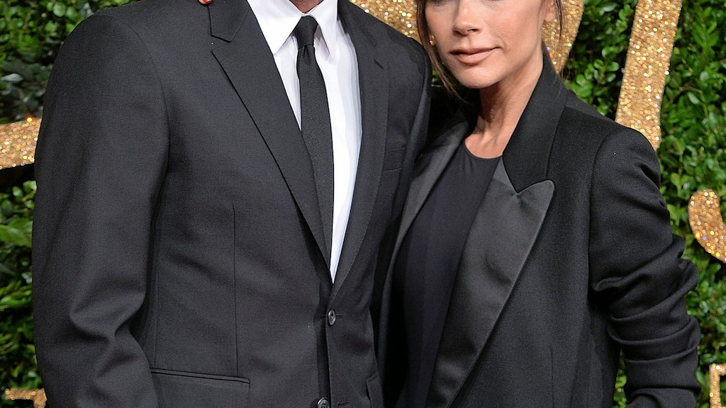 David Beckham and Victoria Beckham at the British Fashion Awards 2015 