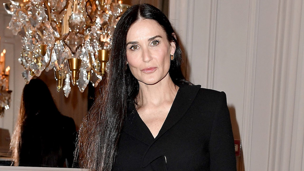 Demi Moore at the Monot show during Paris Fashion Week Womenswear Fall/Winter 2020/2021