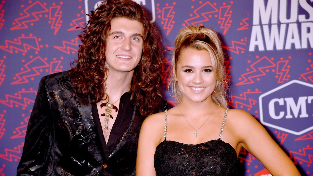 Cade Foehner and Gabby Barrett attends the 2019 CMT Music Awards at Bridgestone Arena on June 05, 2019 in Nashville, Tennessee.