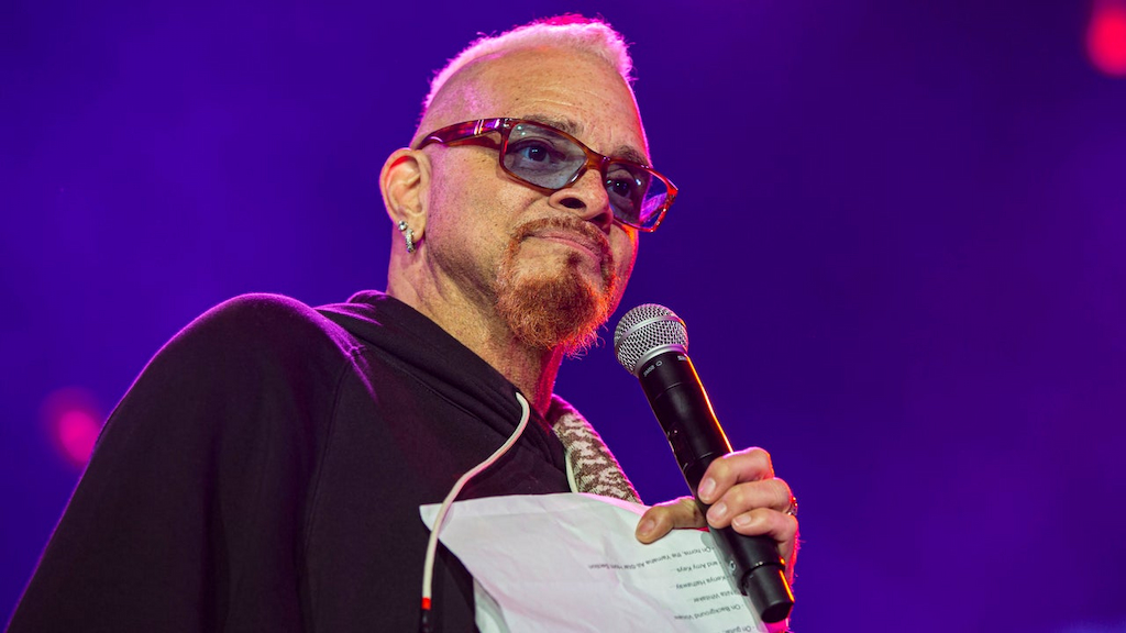 Comedian Sinbad performs on stage at The NAMM Show 2020 - Day 2 at Anaheim Convention Center on January 17, 2020 in Anaheim, California. 