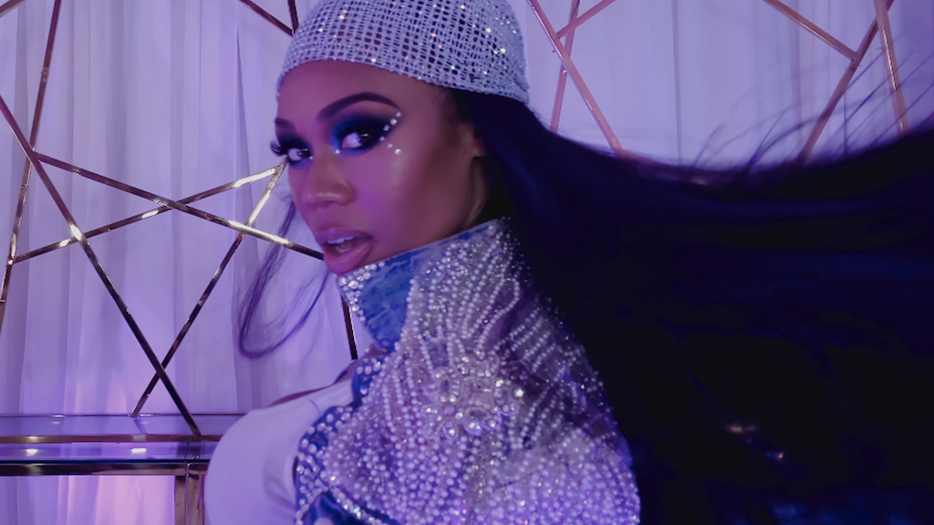 'Real Housewives of Potomac' star Monique Samuels in her music video for 'Drag Queens.'