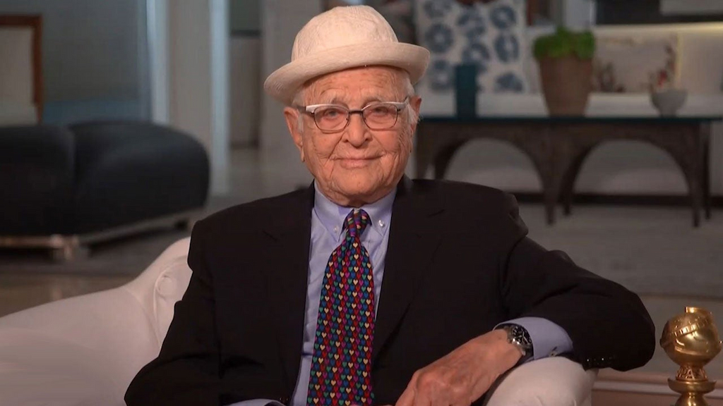 Norman Lear at the 2021 Golden Globe Awards
