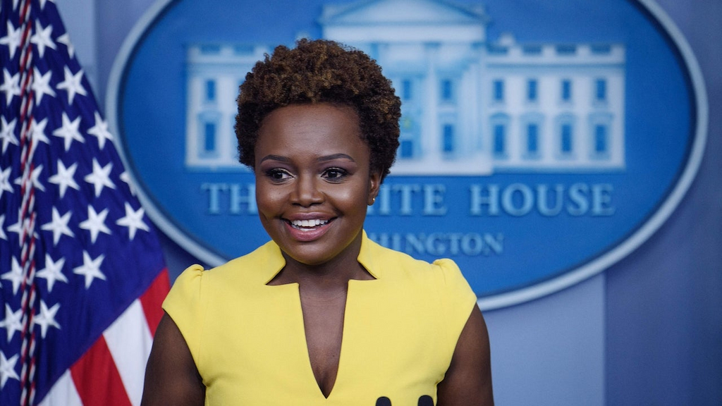 White House Deputy Press Secretary Karine Jean-Pierre arrives for a press briefing in the Brady Briefing Room of the White House in Washington, DC on May 26, 2021.