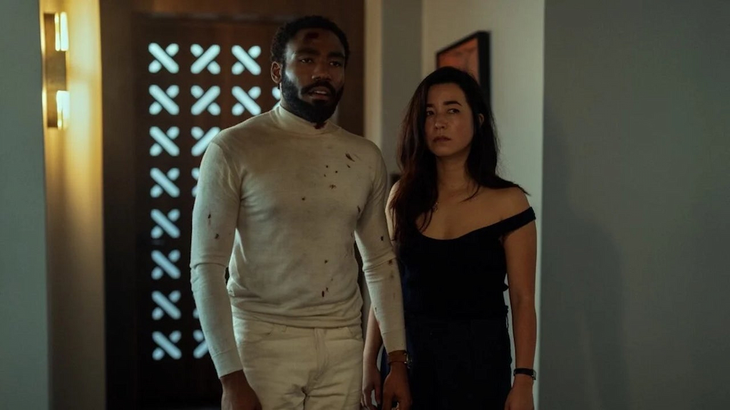 Donald Glover and Maya Erskine in Mr. & Mrs. Smith