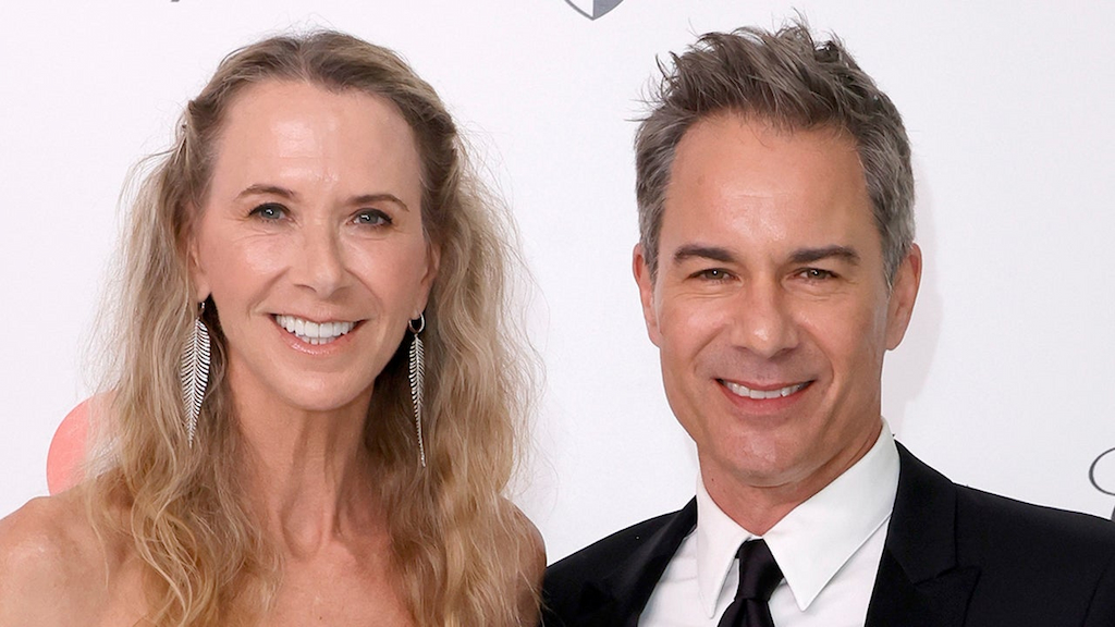 Janet McCormack and Eric McCormack attend the Elton John AIDS Foundation's 32nd Annual Academy Awards Viewing Party on March 10, 2024 in West Hollywood, California.