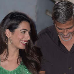 Amal Clooney Stuns in Gorgeous Green Gown for Date Night With George in Italy