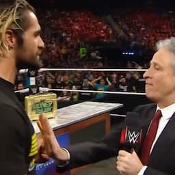 Jon Stewart Kicks WWE's Seth Rollins Where It Hurts!