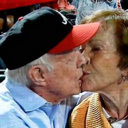 Former President Jimmy Carter Adorably Caught on Kiss Cam With Wife Rosalyn