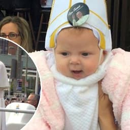 Pope Francis Couldn't Stop Laughing as He Blessed a Baby Dressed in a Little Pope Outfit