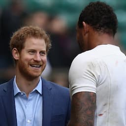 Prince Harry Meets England Rugby Players During Open Training Session