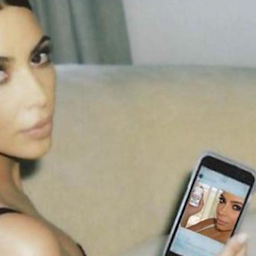 Kim Kardashian Poses in Bedazzled String Bikini in Sultry Snapchat Video