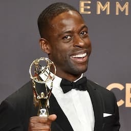 'This Is Us' Star Sterling K. Brown Shows Off His Emmy and Rock-Hard Abs On Set