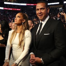 Jennifer Lopez Poses in a Revealing White Top Next to a Sleepy Alex Rodriguez: Cute Holiday Pic!