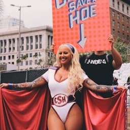 Amber Rose Wears 'Captain Save a Hoe' Costume at Third Annual SlutWalk, Sparks Engagement Rumors