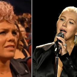 Pink Praises Christina Aguilera After AMAs Cameras Catch Her Making a Face During Whitney Houston Tribute