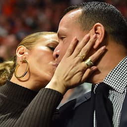 Jennifer Lopez Steals a Kiss From Alex Rodriguez Courtside: Pics!