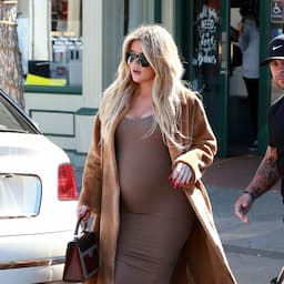 Pregnant Khloe Kardashian Puts Baby Bump on Display in Bodyhugging Dress and Heels -- See the Pics!