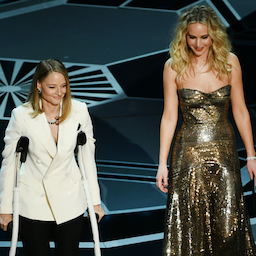 Jennifer Lawrence and Jodie Foster Present Best Actress Oscar in Place of Casey Affleck 