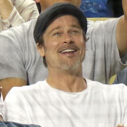 Brad Pitt Went to a Los Angeles Dodgers Game and Had the Time of His Life
