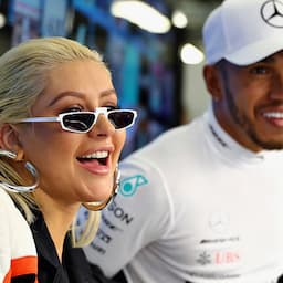 Christina Aguilera Hangs Out With 'Winner' Lewis Hamilton at Formula One Grand Prix
