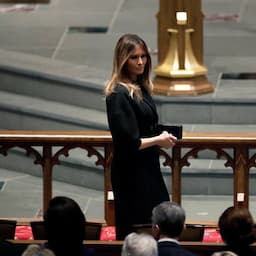 Melania Trump Happily Poses With The Obamas and The Clintons at Barbara Bush's Funeral