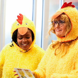 Watch Idina Menzel Sing Badly in a Chicken Suit on 'Undercover Boss: Celebrity Edition' (Exclusive)