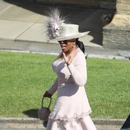 Oprah Winfrey Arrives at Royal Wedding in Fabulous Pink Look
