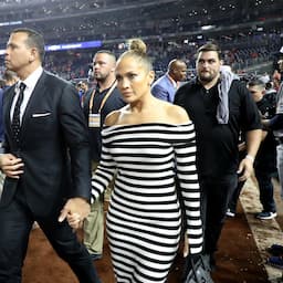 Jennifer Lopez Wears Stripes Again to a Baseball Game With Boyfriend Alex Rodriguez