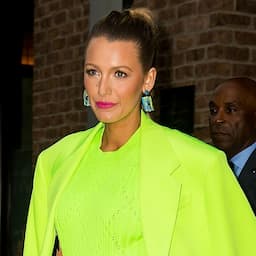 Blake Lively Seems to Take a Note from Kim Kardashian With Head-to-Toe Neon Green Look